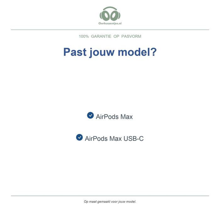 Oorkussens voor Apple AirPods Max – Geschikt voor AirPods Max (2020) & USB-C (2024) — Compatible models