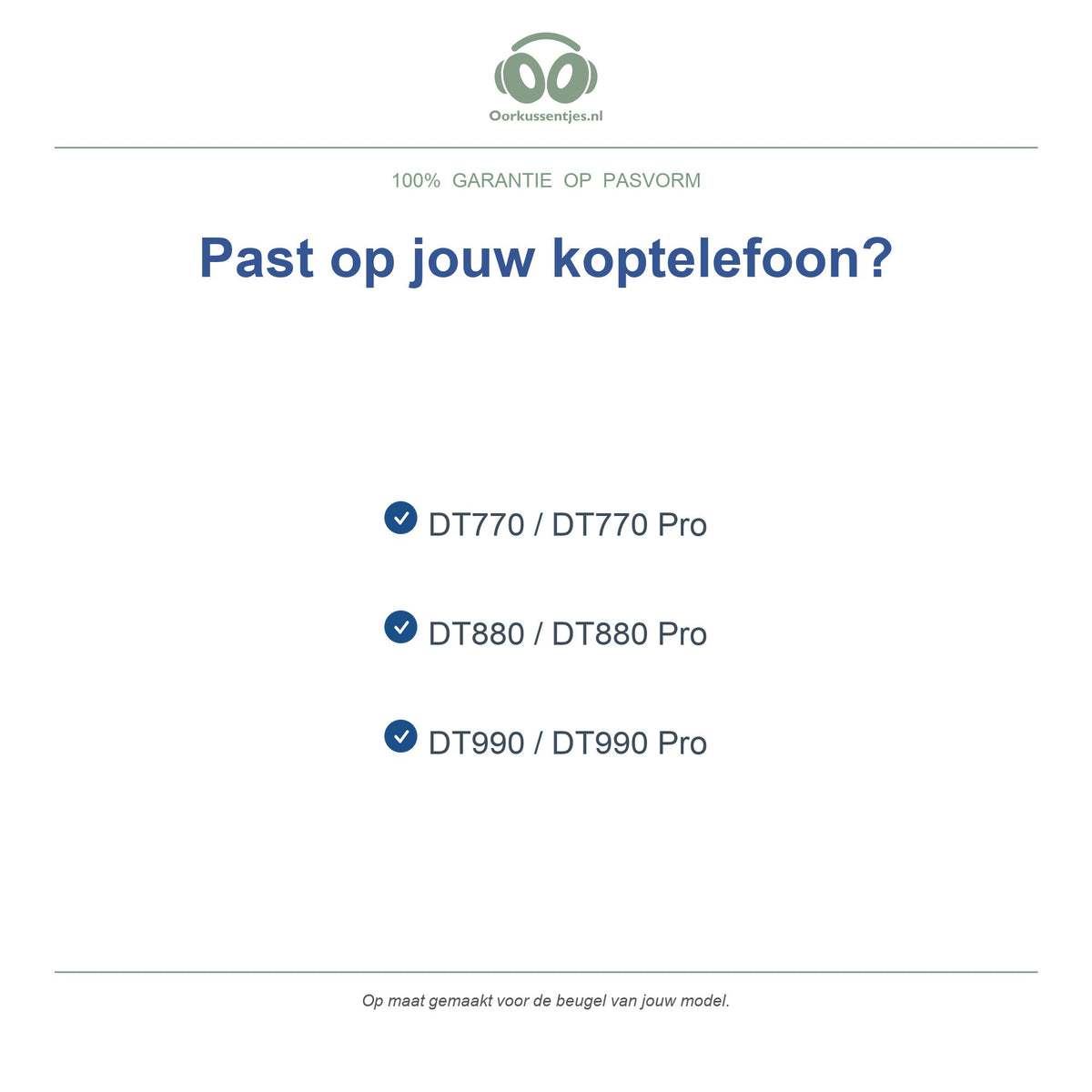 Hoofdband voor Beyerdynamic DT770 Pro – Vervangende koptelefoon hoofdband, geschikt voor DT770 (Pro), DT880 (Pro) en DT990 (Pro) — compatibele modellen