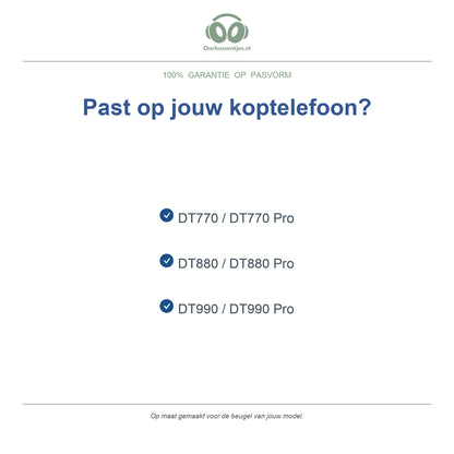 Hoofdband voor Beyerdynamic DT770 Pro – Vervangende koptelefoon hoofdband, geschikt voor DT770 (Pro), DT880 (Pro) en DT990 (Pro) — compatibele modellen