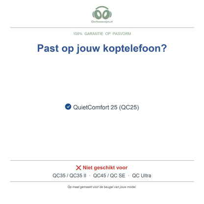 Hoofdband voor Bose QC25 – Vervangende koptelefoon hoofdband, geschikt voor QuietComfort 25 (QC25) – niet voor QC35 / QC45 — compatibele modellen