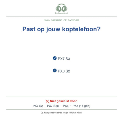 Hoofdband voor Bowers & Wilkins PX7 S3 / PX8 S2 – Vervangende koptelefoon hoofdband, geschikt voor PX7 S3 en PX8 S2 – niet voor PX7 S2 of PX8 — compatibele modellen
