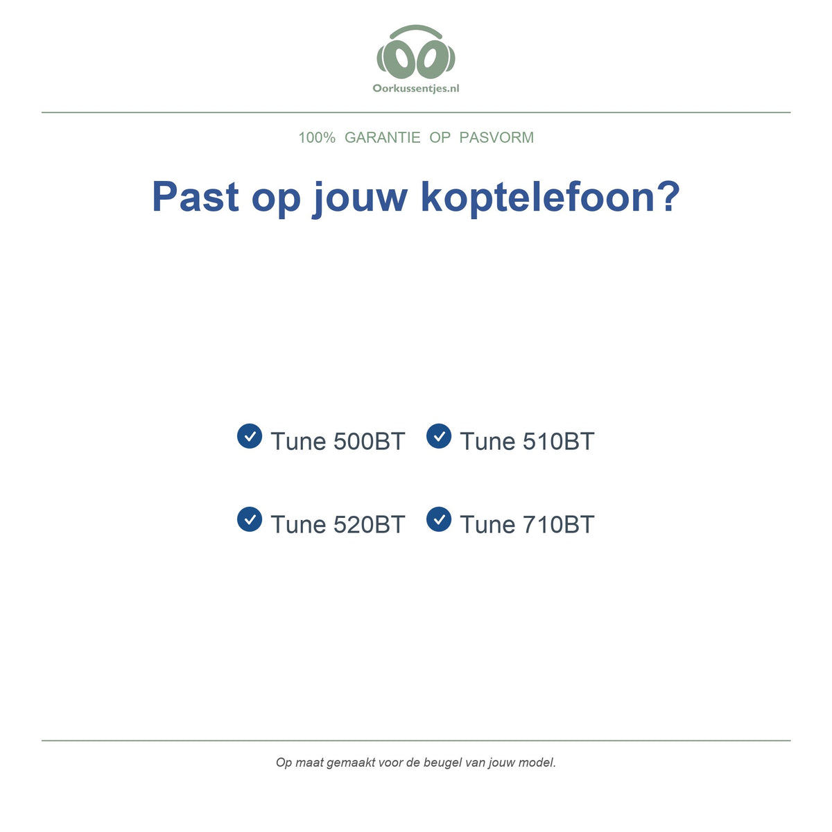 Hoofdband voor JBL Tune 500BT / 510BT / 520BT / 710BT – Vervangende koptelefoon hoofdband, geschikt voor Tune 500BT, 510BT, 520BT en 710BT — compatibele modellen