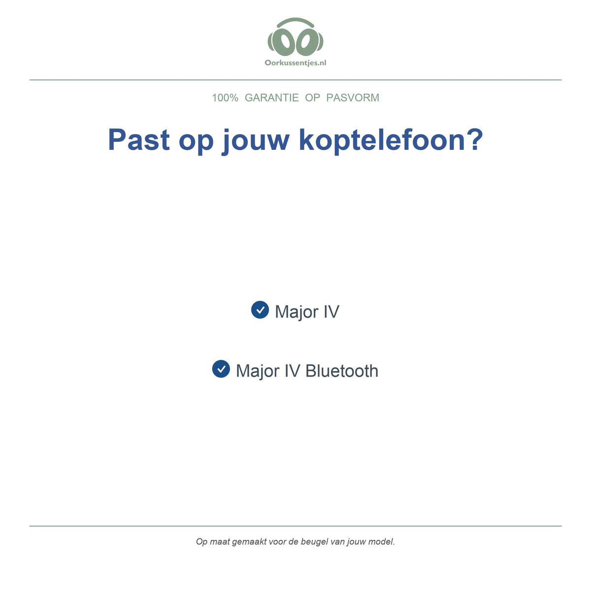 Hoofdband voor Marshall Major IV – Vervangende koptelefoon hoofdband, geschikt voor Major IV — compatibele modellen