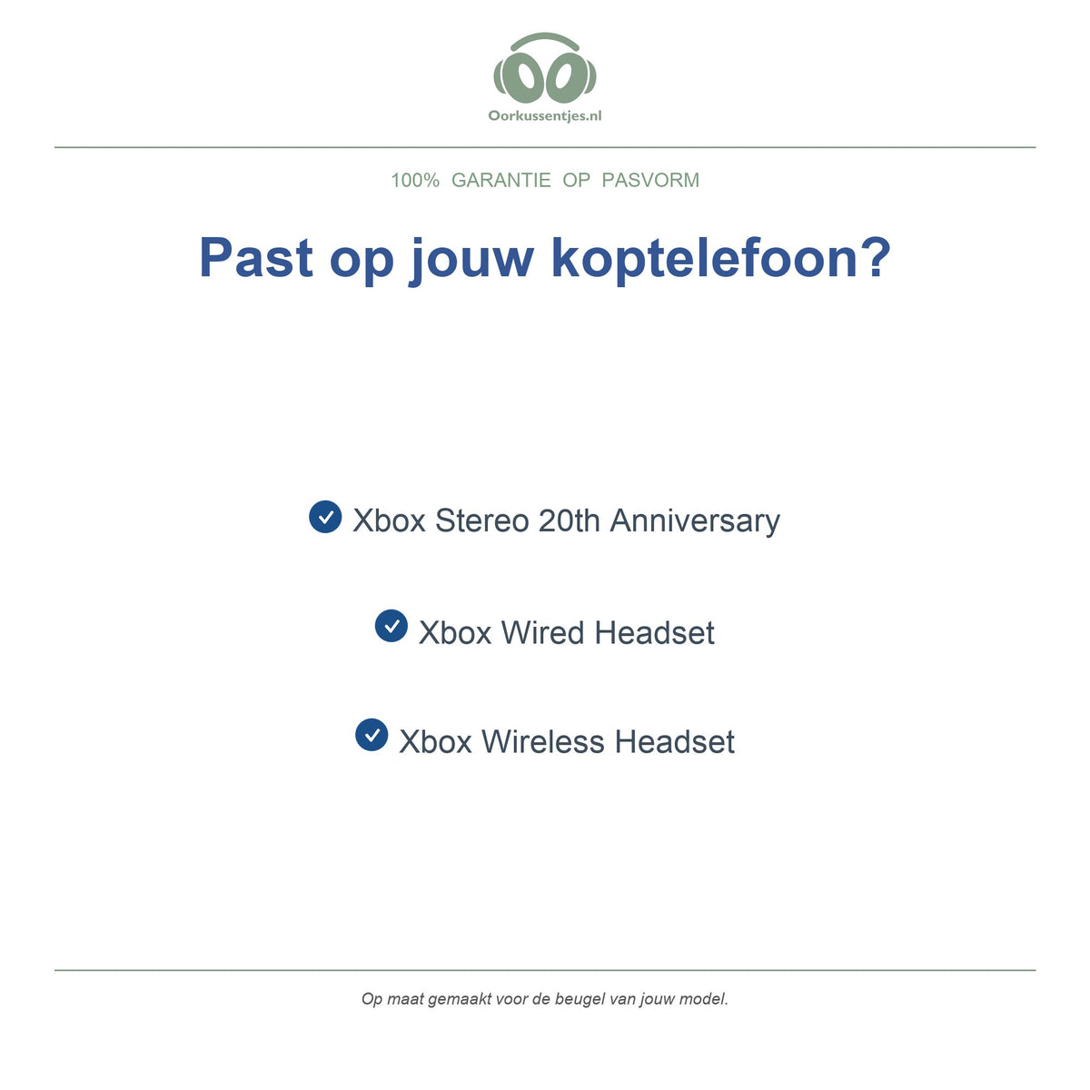 Hoofdband voor Microsoft Xbox Wireless Headset – Vervangende koptelefoon hoofdband, geschikt voor Xbox Wireless, Xbox Wired en Xbox Stereo 20th Anniversary Special Edition — compatibele modellen