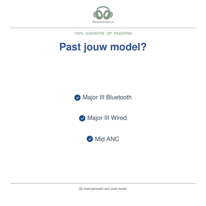 Oorkussens voor Marshall Major III / Mid ANC – Geschikt voor Major III Wired, Major III Bluetooth, Mid ANC — Compatible models