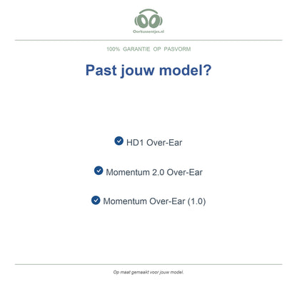 Oorkussens voor Sennheiser Momentum Over-Ear – Geschikt voor Momentum Over-Ear, Momentum 2.0 Over-Ear, HD1 Over-Ear — Compatible models