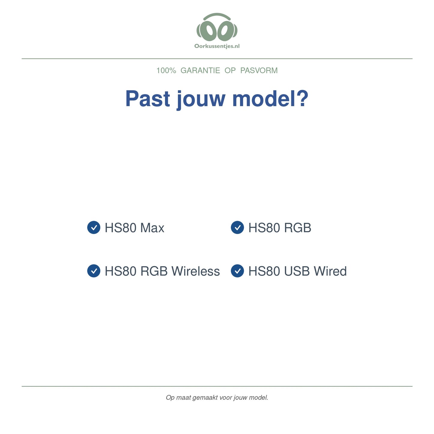 Oorkussens voor Corsair HS80 Serie – Geschikt voor HS80 RGB, HS80 RGB Wireless, HS80 Max en meer — Compatible models