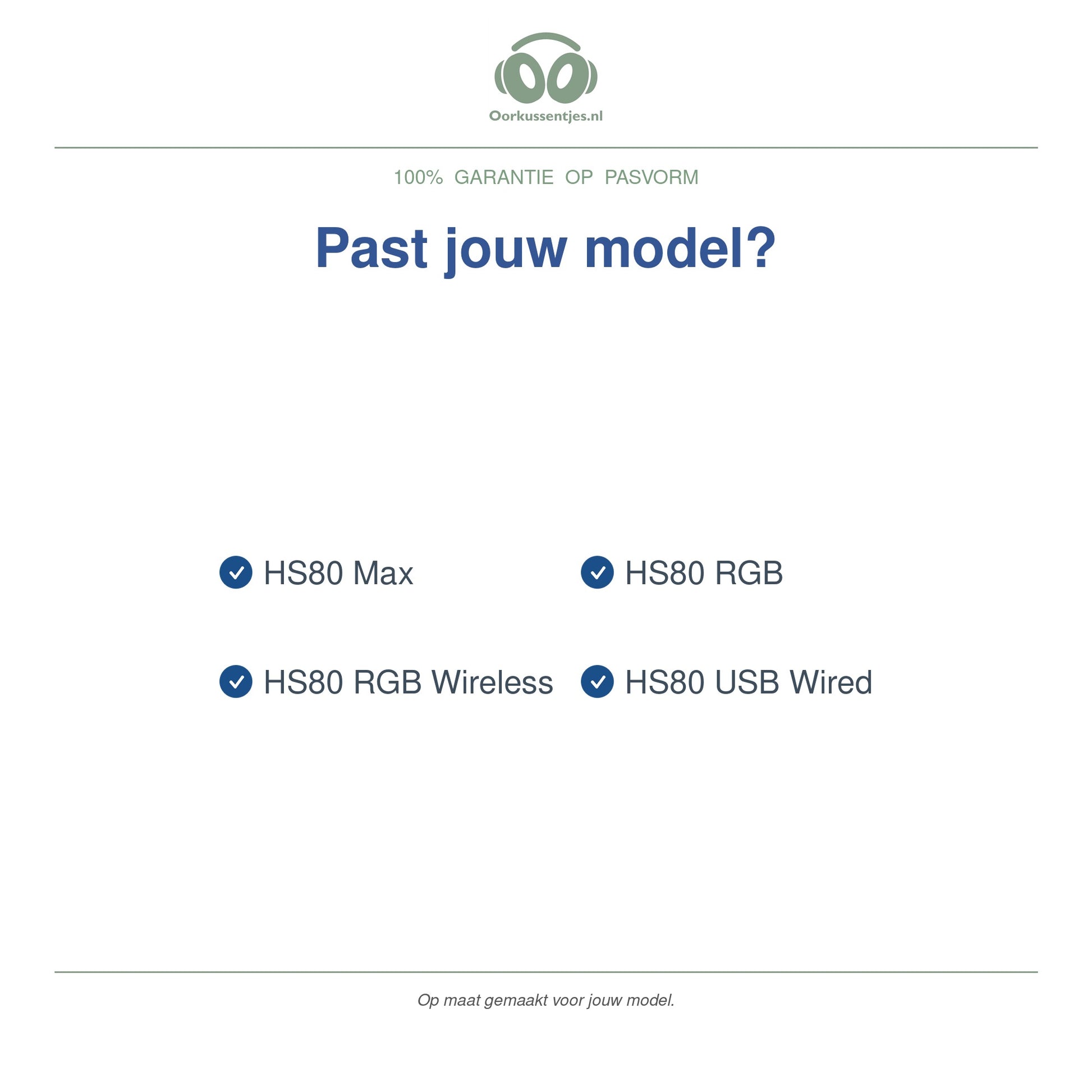 Oorkussens voor Corsair HS80 Serie – Geschikt voor HS80 RGB, HS80 RGB Wireless, HS80 Max en meer — Compatible models