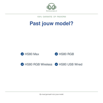 Oorkussens voor Corsair HS80 Serie – Geschikt voor HS80 RGB, HS80 RGB Wireless, HS80 Max en meer — Compatible models