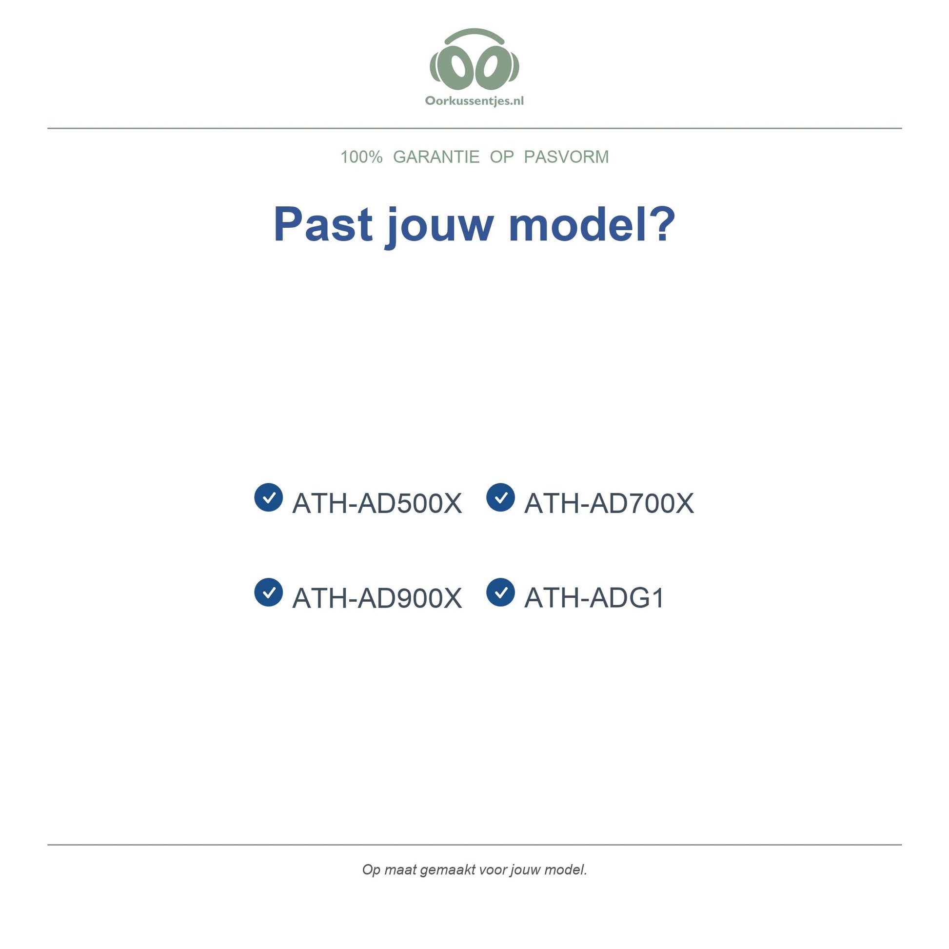 Oorkussens voor Audio-Technica AD Serie – Geschikt voor ATH-AD500X, AD700X, AD900X, ADG1 — Compatible models