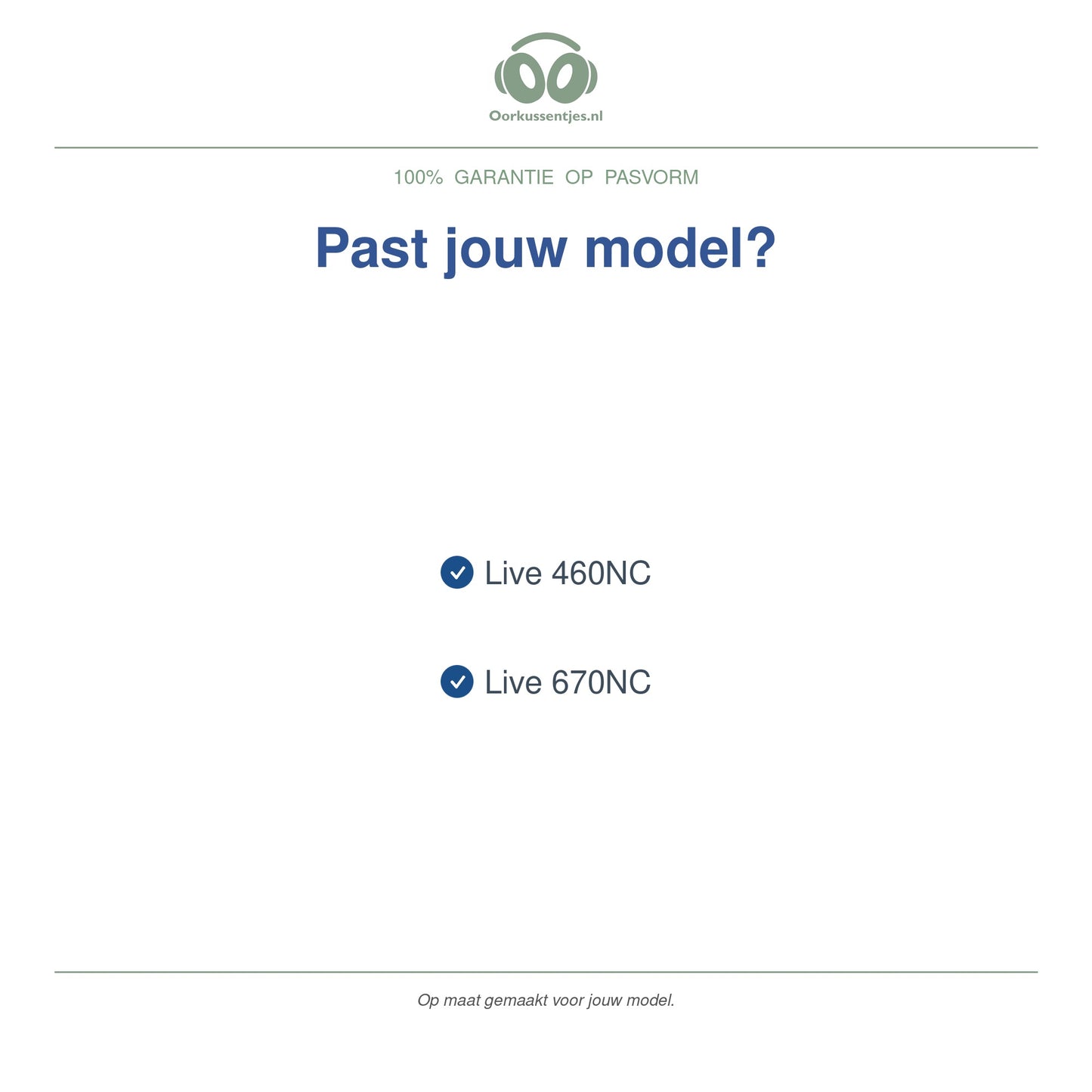 Oorkussens voor JBL Live 460NC / 670NC – Geschikt voor Live 460NC, Live 670NC — Compatible models