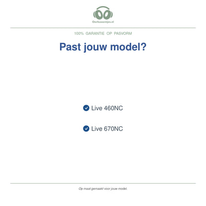 Oorkussens voor JBL Live 460NC / 670NC – Geschikt voor Live 460NC, Live 670NC — Compatible models