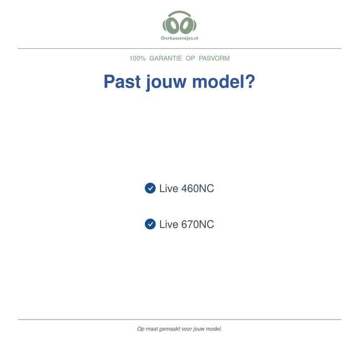 Oorkussens voor JBL Live 460NC / 670NC – Geschikt voor Live 460NC, Live 670NC — Compatible models