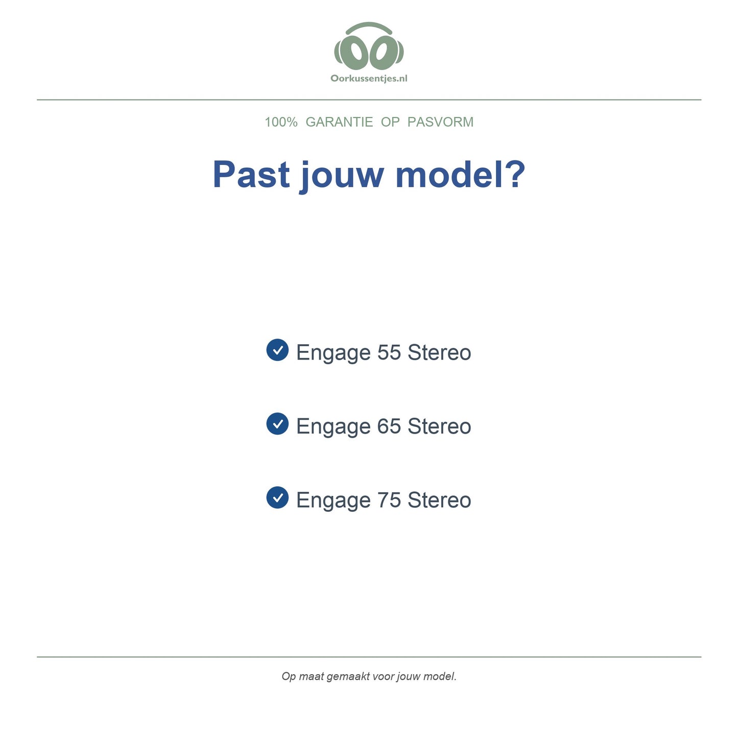 Oorkussens voor Jabra Engage Stereo Serie – Geschikt voor Engage 55, 65, 75 Stereo — Compatible models