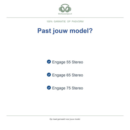 Oorkussens voor Jabra Engage Stereo Serie – Geschikt voor Engage 55, 65, 75 Stereo — Compatible models