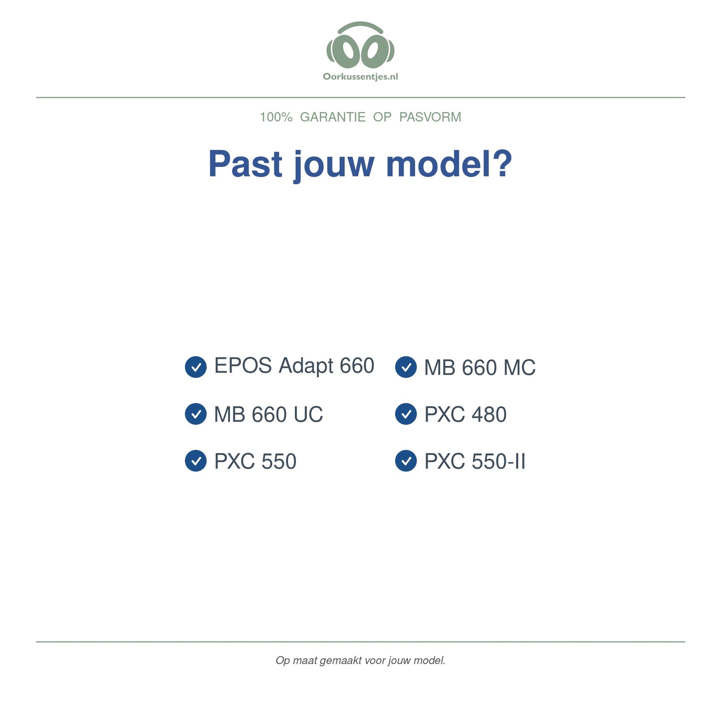 Oorkussens voor Sennheiser PXC 550 Serie – Geschikt voor PXC 550, PXC 550-II, MB 660 UC en meer — Compatible models
