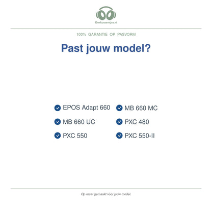 Oorkussens voor Sennheiser PXC 550 Serie – Geschikt voor PXC 550, PXC 550-II, MB 660 UC en meer — Compatible models