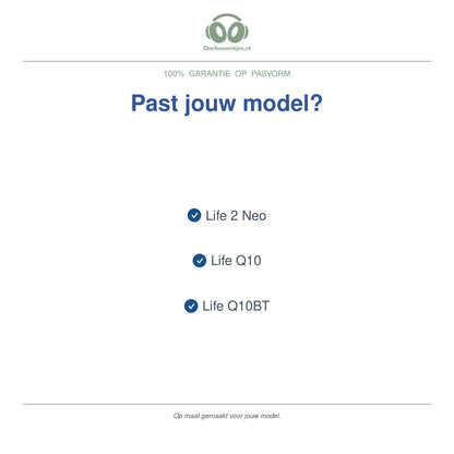 Oorkussens voor Soundcore Life Q10 Serie – Geschikt voor Life Q10, Life Q10BT, Life 2 Neo — Compatible models