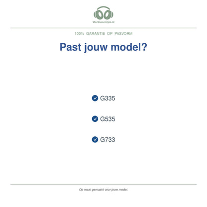 Oorkussens voor Logitech G733 / G535 Serie – Geschikt voor G733, G535, G335 — Compatible models