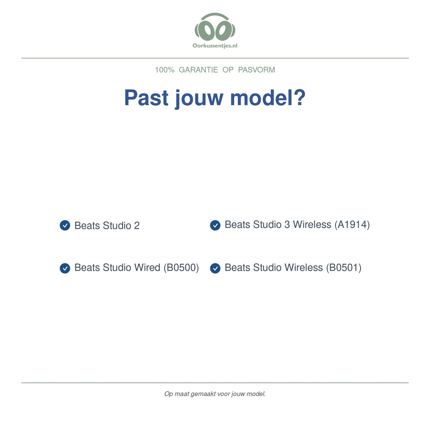 Oorkussens voor Beats Studio 2 / 3 Serie – Geschikt voor Beats Studio 2, Beats Studio 3 Wireless en meer — Compatible models