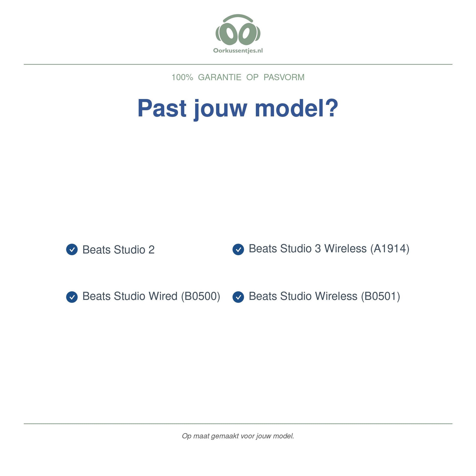 Oorkussens voor Beats Studio 2 / 3 Serie – Geschikt voor Beats Studio 2, Beats Studio 3 Wireless en meer — Compatible models