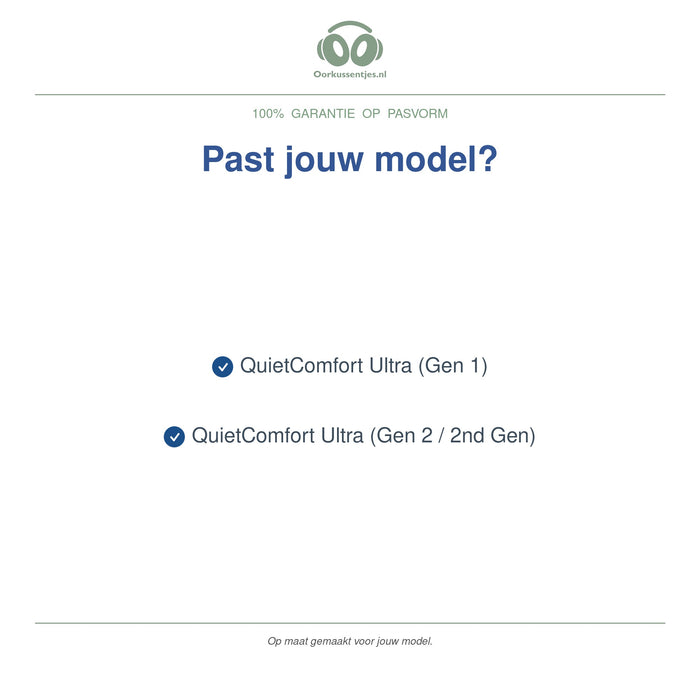 Oorkussens voor Bose QuietComfort Ultra – Geschikt voor QC Ultra Gen 1, QC Ultra Gen 2 — Compatible models