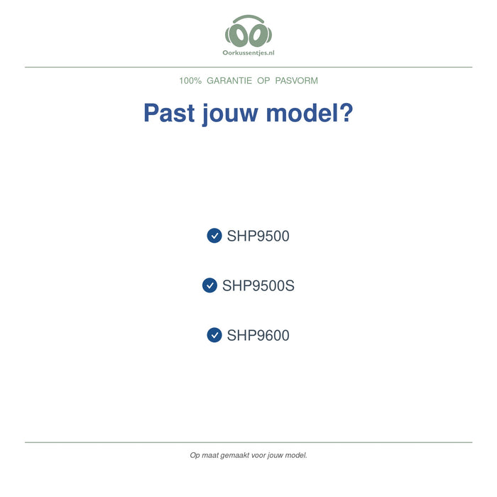 Oorkussens voor Philips SHP9500 / SHP9600 – Geschikt voor SHP9500, SHP9500S, SHP9600 — Compatible models