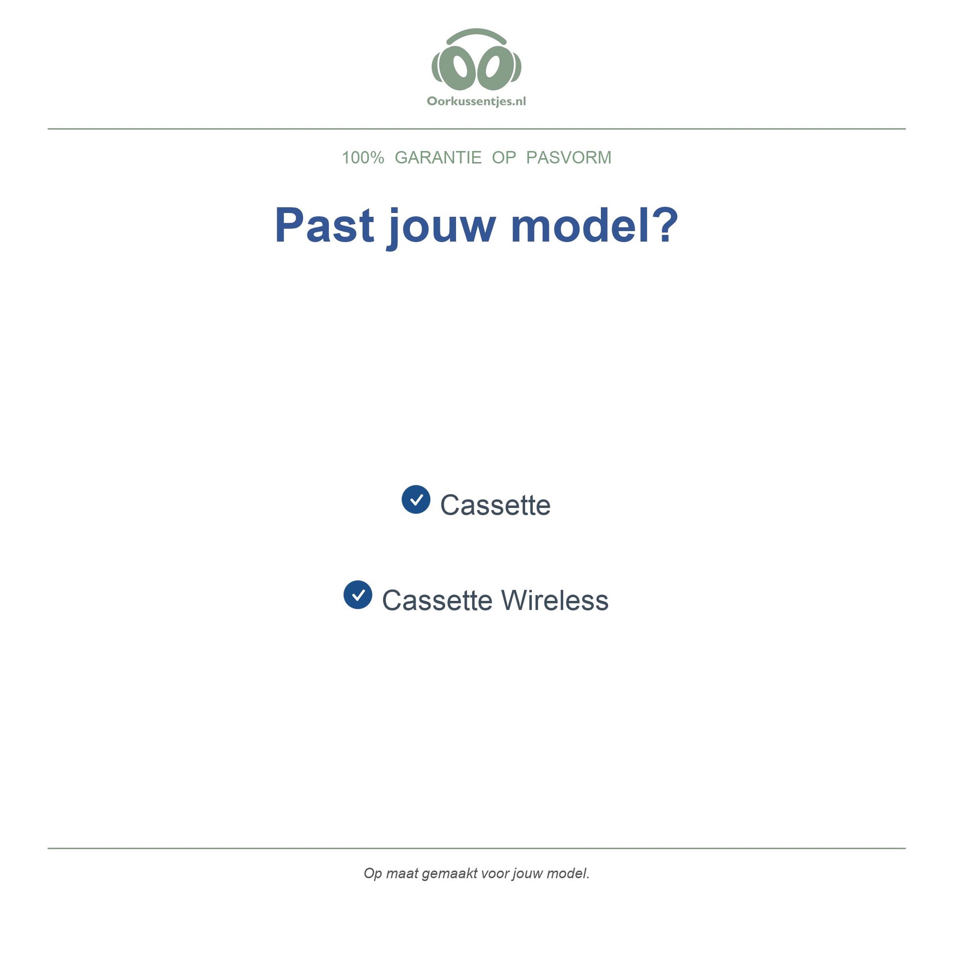 Oorkussens voor Skullcandy Cassette Serie – Geschikt voor Cassette, Cassette Wireless — Compatible models