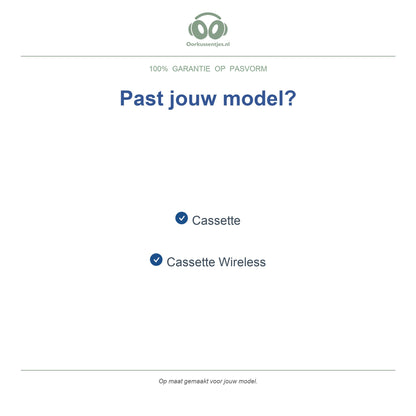 Oorkussens voor Skullcandy Cassette Serie – Geschikt voor Cassette, Cassette Wireless — Compatible models