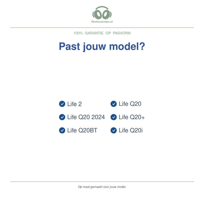 Oorkussens voor Soundcore Life Q20 Serie – Geschikt voor Life Q20, Life Q20+, Life Q20i en meer — Compatible models