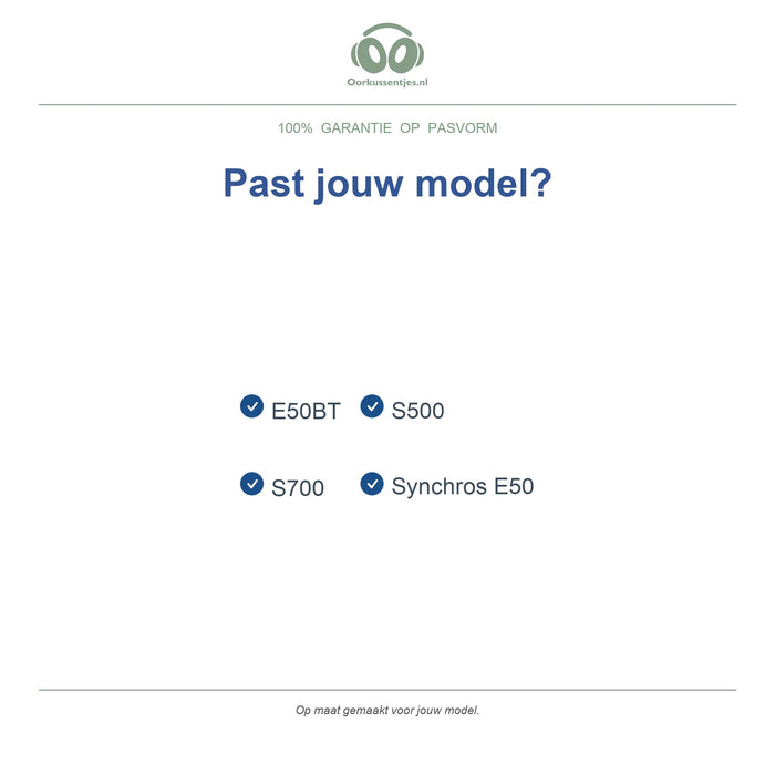 Oorkussens voor JBL Synchros Serie – Geschikt voor Synchros E50, E50BT, S500, S700 — Compatible models