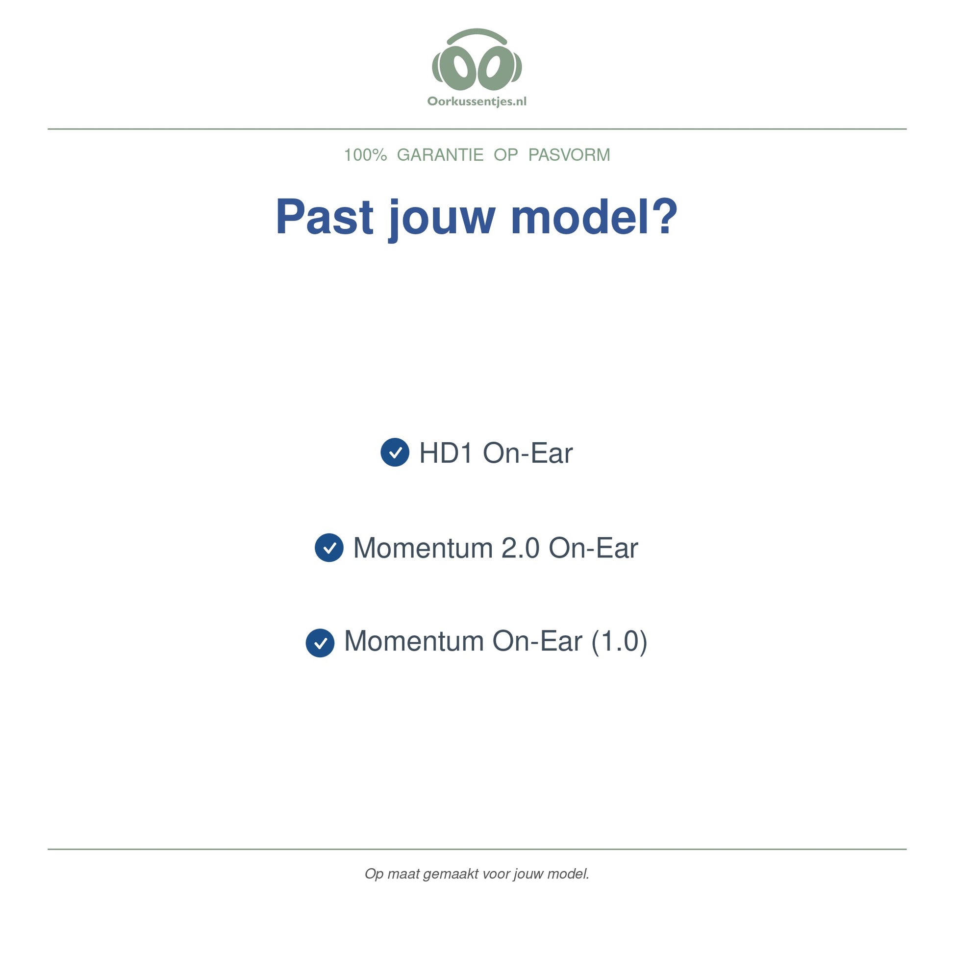 Oorkussens voor Sennheiser Momentum On-Ear – Geschikt voor Momentum On-Ear, Momentum 2.0 On-Ear, HD1 On-Ear — Compatible models