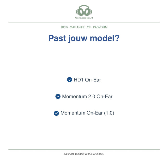 Oorkussens voor Sennheiser Momentum On-Ear – Geschikt voor Momentum On-Ear, Momentum 2.0 On-Ear, HD1 On-Ear — Compatible models