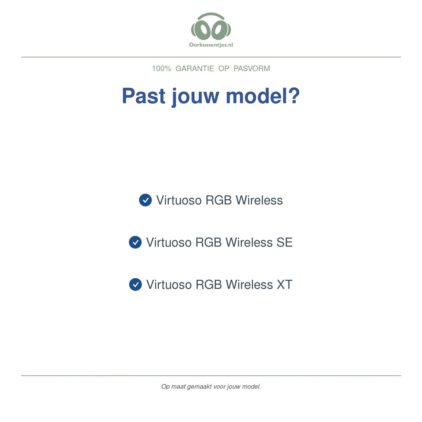 Oorkussens voor Corsair Virtuoso RGB Serie – Geschikt voor Virtuoso RGB Wireless, XT, SE — Compatible models