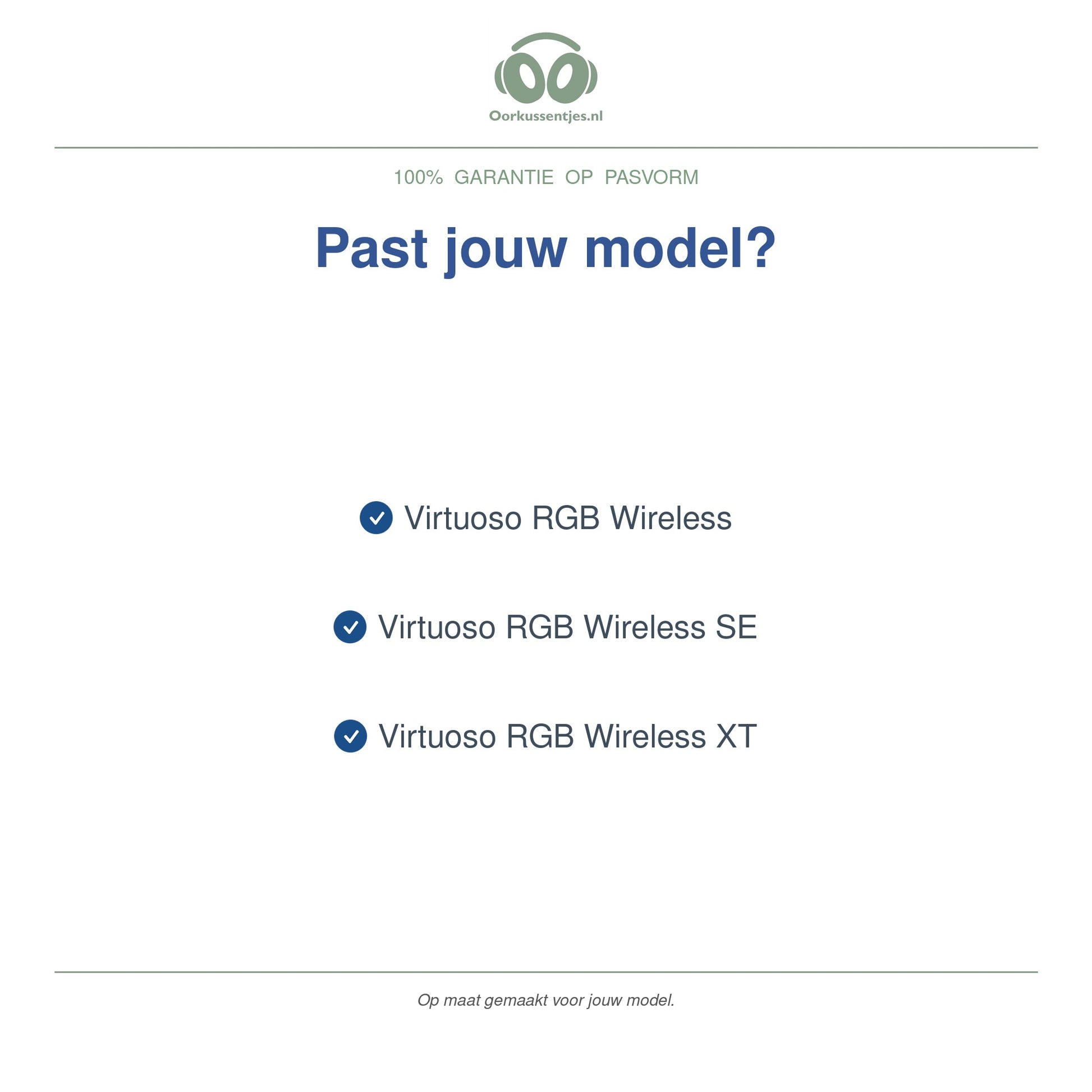 Oorkussens voor Corsair Virtuoso RGB Serie – Geschikt voor Virtuoso RGB Wireless, XT, SE — Compatible models