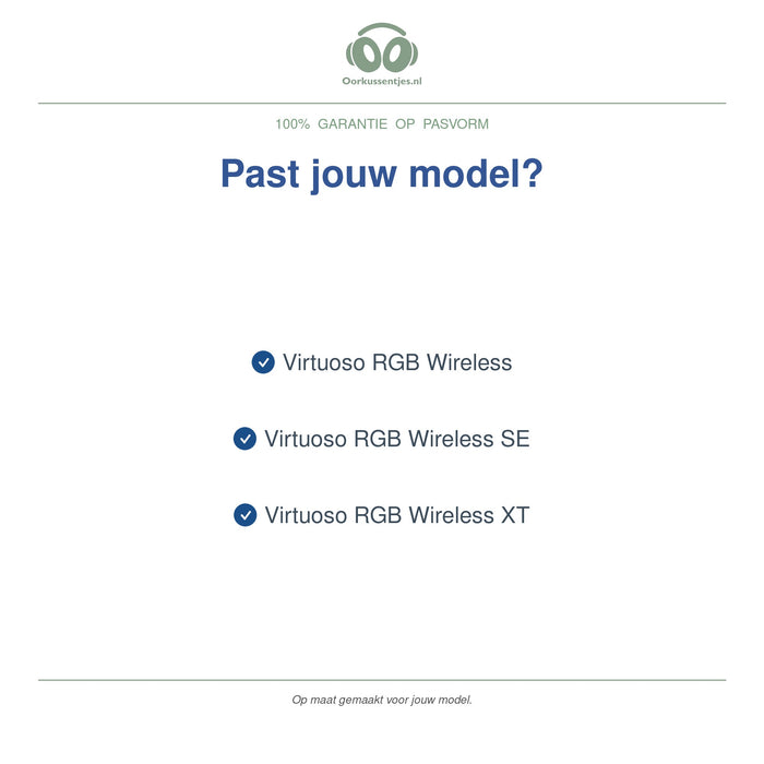 Oorkussens voor Corsair Virtuoso RGB Serie – Geschikt voor Virtuoso RGB Wireless, XT, SE — Compatible models