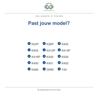 Oorkussens voor AKG K400 Serie – Geschikt voor K420, K430, K450, K480 en meer — Compatible models