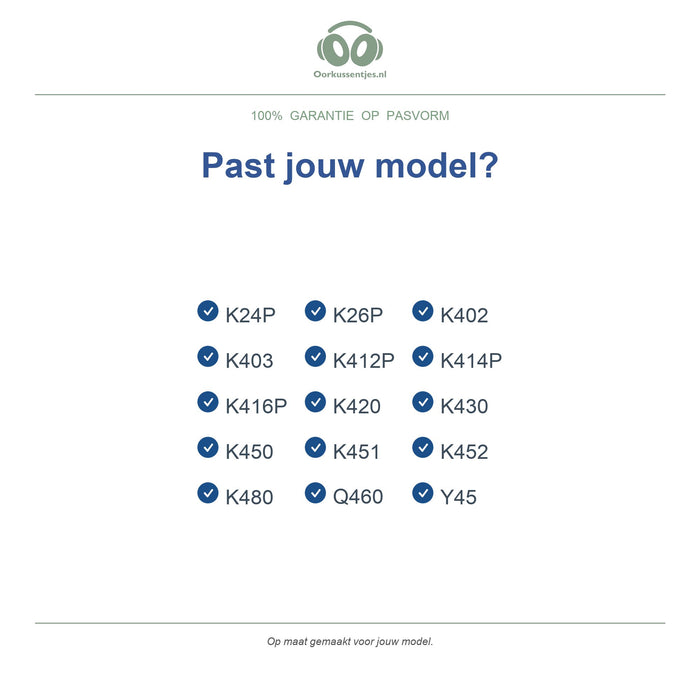 Oorkussens voor AKG K400 Serie – Geschikt voor K420, K430, K450, K480 en meer — Compatible models