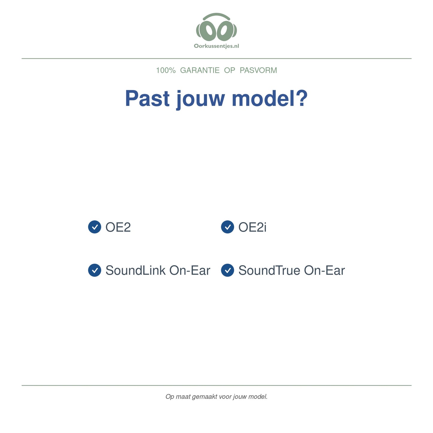 Oorkussens voor Bose On-Ear Serie – Geschikt voor OE2, OE2i, SoundTrue On-Ear, SoundLink On-Ear — Compatible models