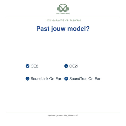 Oorkussens voor Bose On-Ear Serie – Geschikt voor OE2, OE2i, SoundTrue On-Ear, SoundLink On-Ear — Compatible models