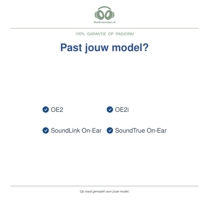 Oorkussens voor Bose On-Ear Serie – Geschikt voor OE2, OE2i, SoundTrue On-Ear, SoundLink On-Ear — Compatible models