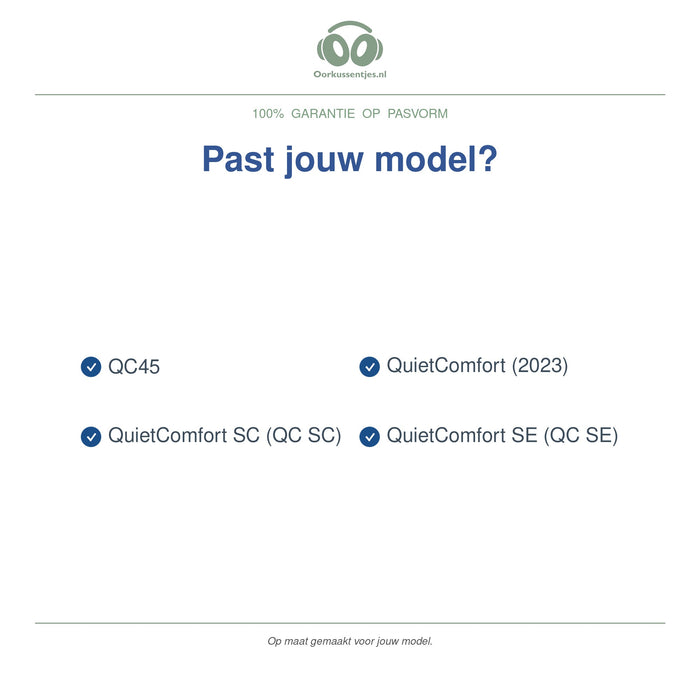 Oorkussens voor Bose QC45 Serie – Geschikt voor QC45, QC SE, QuietComfort 2023 en meer — Compatible models