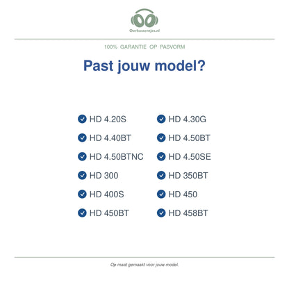 Oorkussens voor Sennheiser HD 400 / 450 Serie – Geschikt voor HD 4.50BT, HD 450BT, HD 400S, HD 458BT en meer — Compatible models