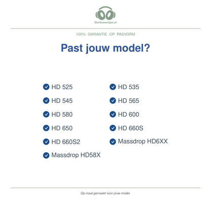 Oorkussens voor Sennheiser HD 600 / 650 Serie – Geschikt voor HD 600, HD 650, HD 660S, HD6XX en meer — Compatible models