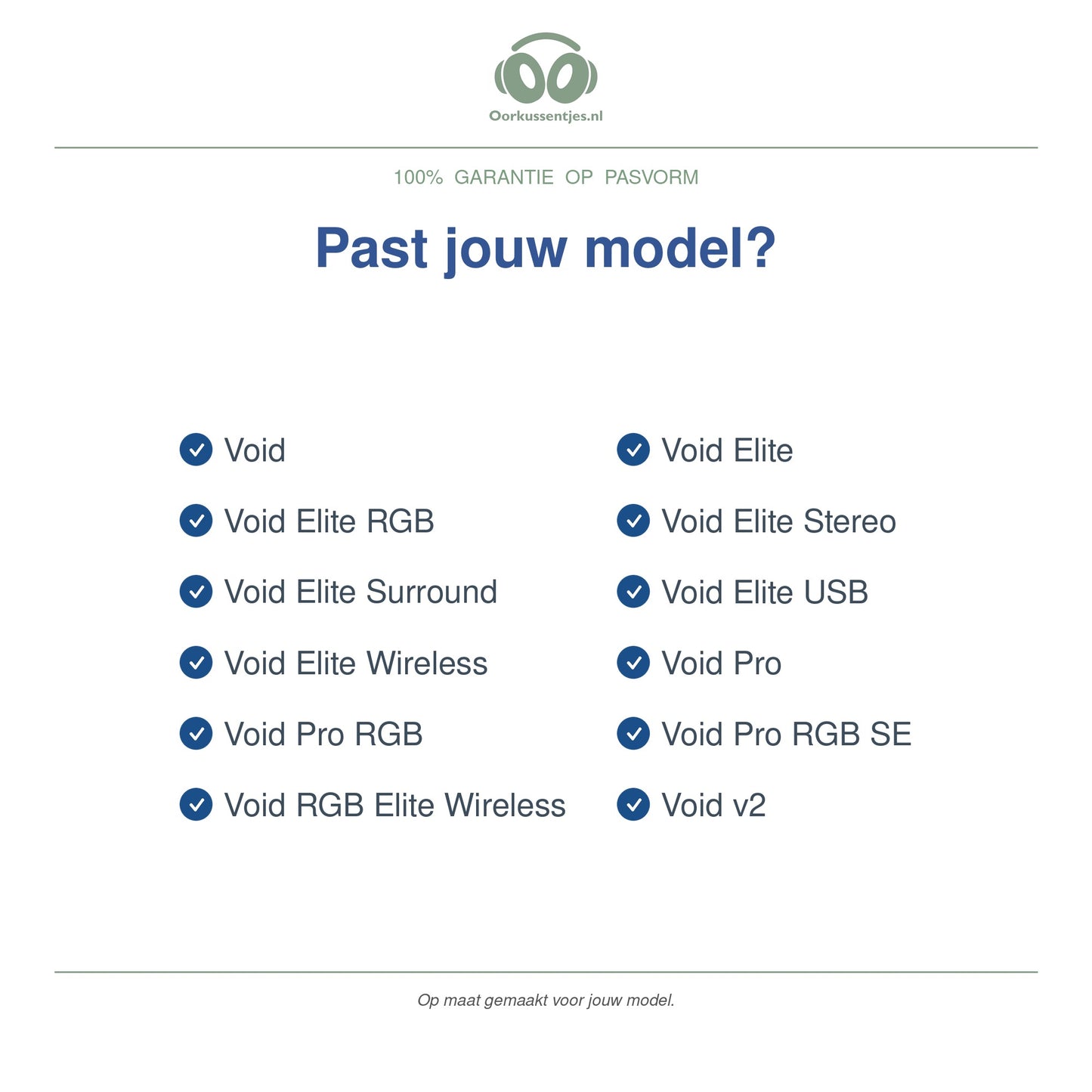 Oorkussens voor Corsair Void / Void Pro Serie – Geschikt voor Void Pro, Void Pro RGB, Void Elite en meer — Compatible models
