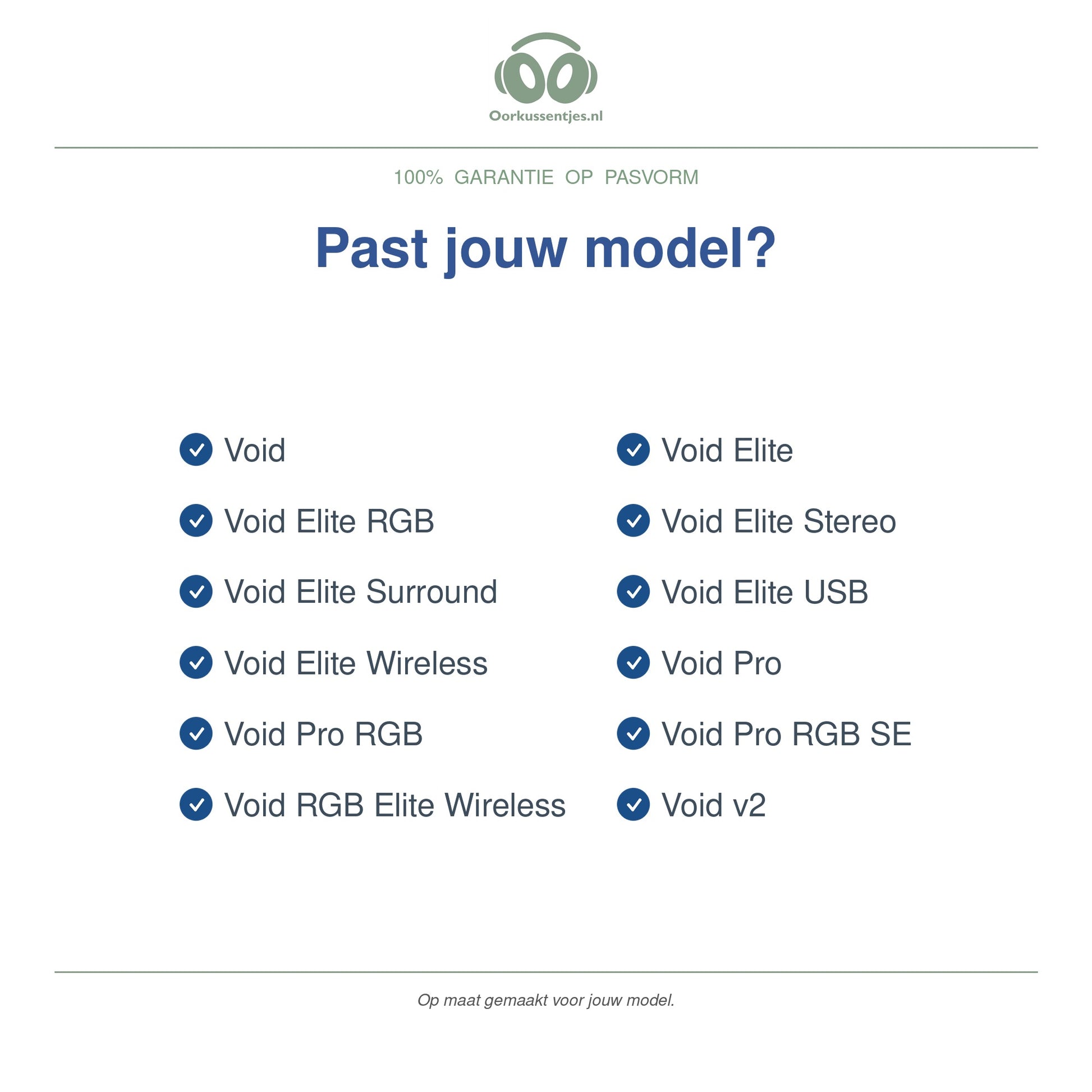 Oorkussens voor Corsair Void / Void Pro Serie – Geschikt voor Void Pro, Void Pro RGB, Void Elite en meer — Compatible models