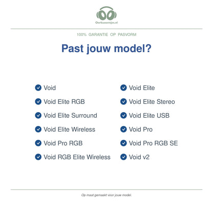 Oorkussens voor Corsair Void / Void Pro Serie – Geschikt voor Void Pro, Void Pro RGB, Void Elite en meer — Compatible models
