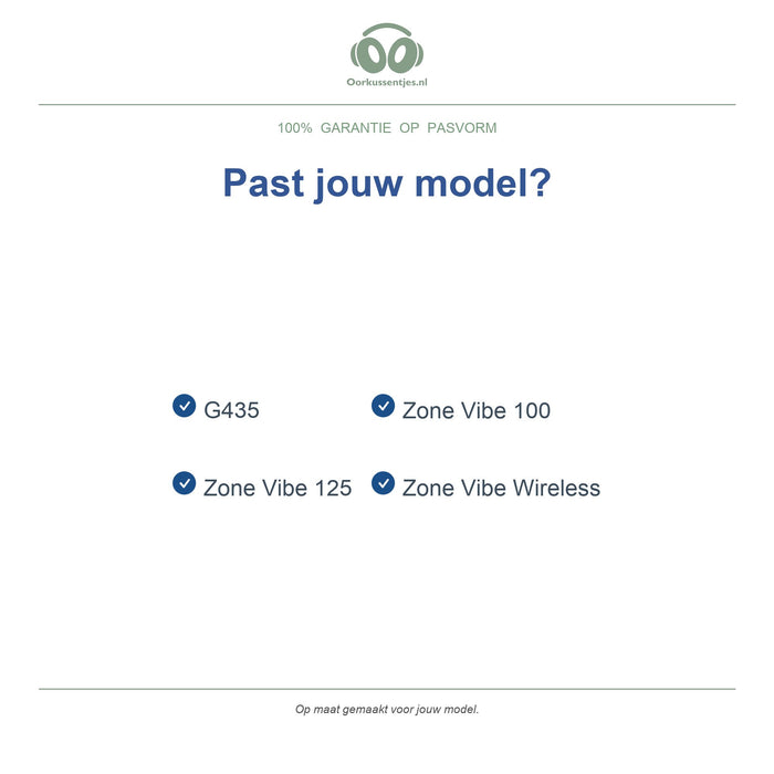 Oorkussens voor Logitech G435 / Zone Vibe – Geschikt voor G435, Zone Vibe 100, 125, Wireless — Compatible models