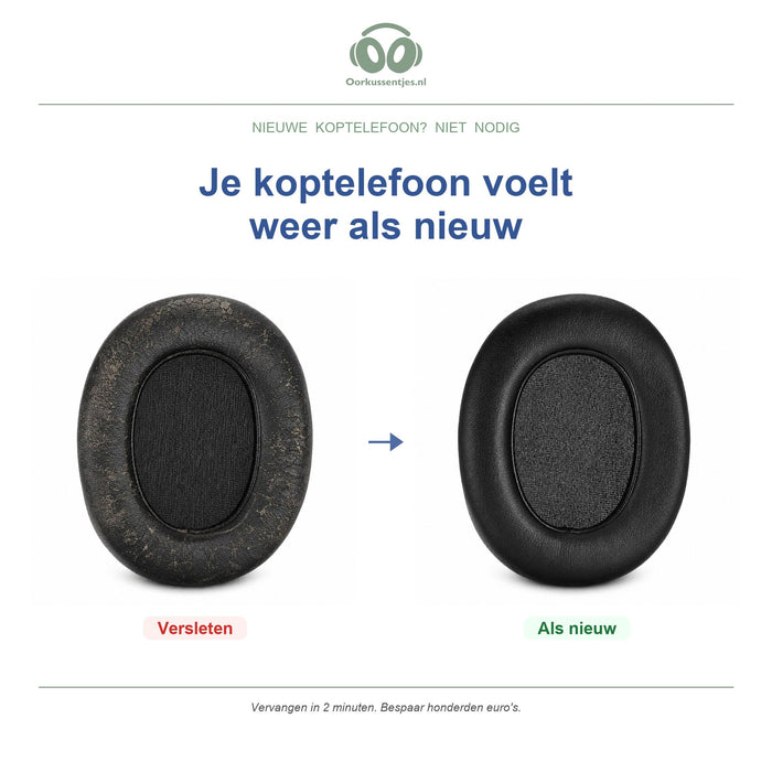 Oorkussens voor AKG K361 / K371 Serie – Geschikt voor K361, K361-BT, K371, K371-BT — Before and after