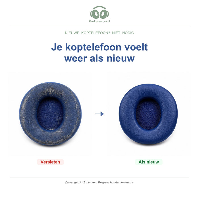 Oorkussens voor Beats Solo Pro – Geschikt voor Beats Solo Pro (A1881, 2019) — Before and after